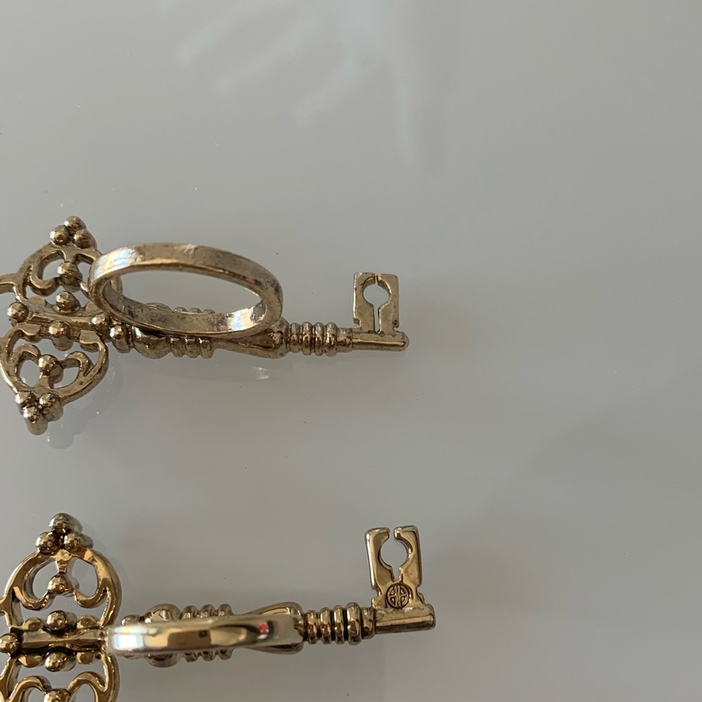 HOUSE of HARLOW 1960 Nicole Richie antique gold skeleton key midi ring 5 - Picture 6 of 7